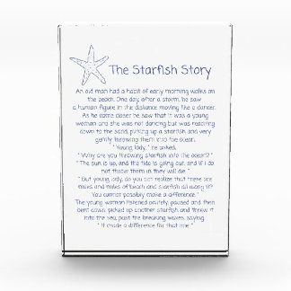 Bloque Para Fotos Poema de Starfish, la historia de Starfish, regalo