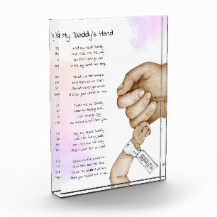 Bloque Para Fotos Poema Recuerdo para Papá Aguanta Mi Mano Regalo pa