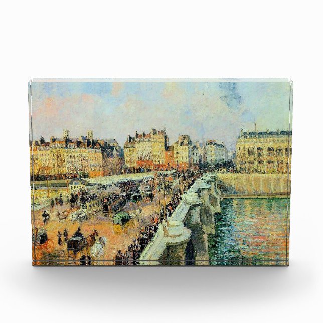 Bloque Para Fotos Pont Neuf, Tarde, Sunlight Camille Pissarro (Anverso)