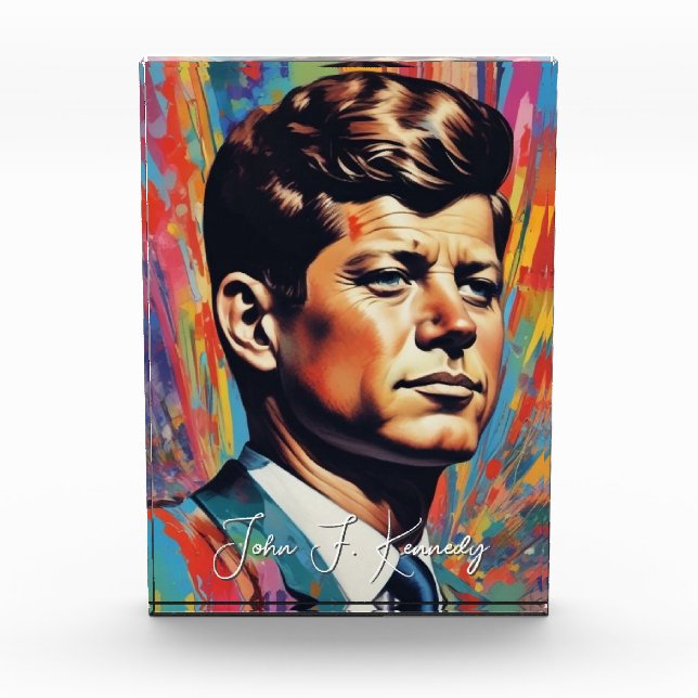 Bloque Para Fotos Pop Art Jack JFK John F. Kennedy (Anverso)