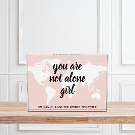 Bloque Para Fotos Positivo De No Estar Solo En La Cita De Motivación