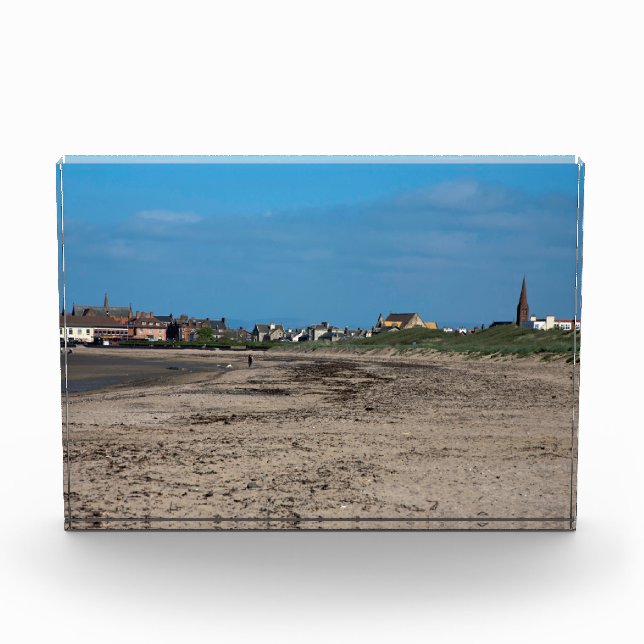 Bloque Para Fotos Poster de postales de Troon Beach Scotland (Anverso)
