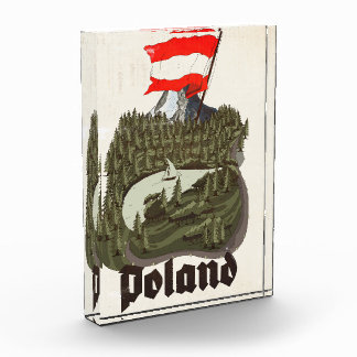 Bloque Para Fotos Póster de viaje vintage de Polonia