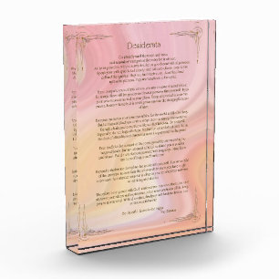 Bloque Para Fotos Póster del poema Desiderata de Max Ehrmann