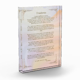Bloque Para Fotos Póster del poema Desiderata de Max Ehrmann