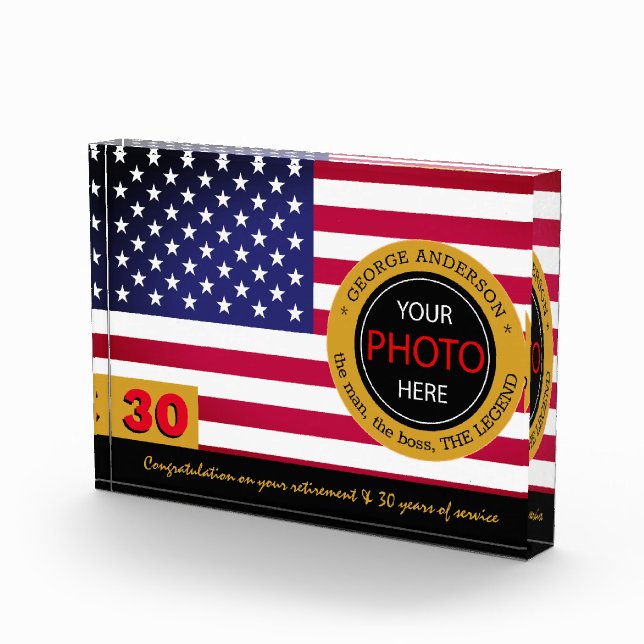 Bloque Para Fotos Premio a la Bandera y el Servicio Estadounidenses, (Derecha)