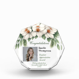 Bloque Para Fotos Premio Magnolia de Apreciación al Profesor Keepsak