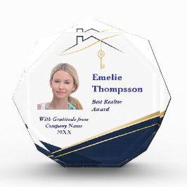 Bloque Para Fotos Premio Navy Gold Realtor de bienes raíces