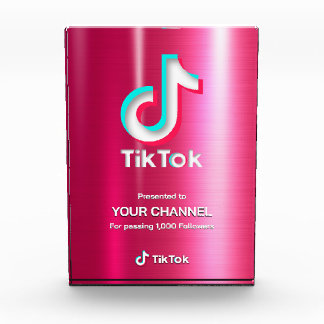Bloque Para Fotos Premio personalizado de TikTok para canal