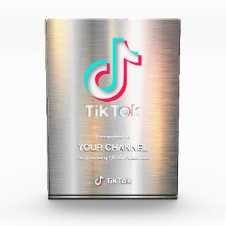 Bloque Para Fotos Premio personalizado de TikTok para canal