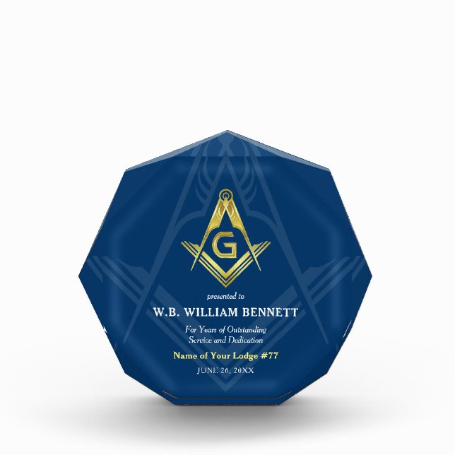 Bloque Para Fotos Premios Acrylic Freemason | Plaques masónicos (Anverso)