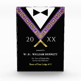 Bloque Para Fotos Premios Masónicos de Acrílico | Gran Lodge Freemas