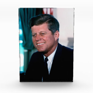 Bloque Para Fotos Presidente estadounidense John F. Kennedy en la Of