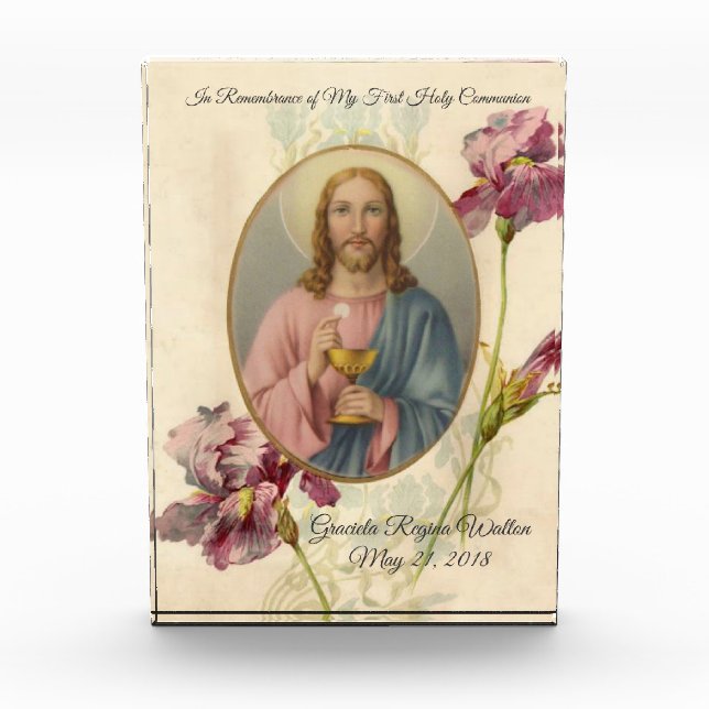 Bloque Para Fotos Primera Comunión Santa Jesús Acogida Cáliz (Anverso)