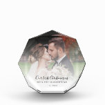 Bloque Para Fotos Primera Navidad como Personalizado fotográfico Bod<br><div class="desc">Primera Navidad como Boda casado Personalizado fotográfico puede añadir fácilmente su foto,  fecha y nombre de boda favoritos haciendo clic en el botón "Personalizar"</div>