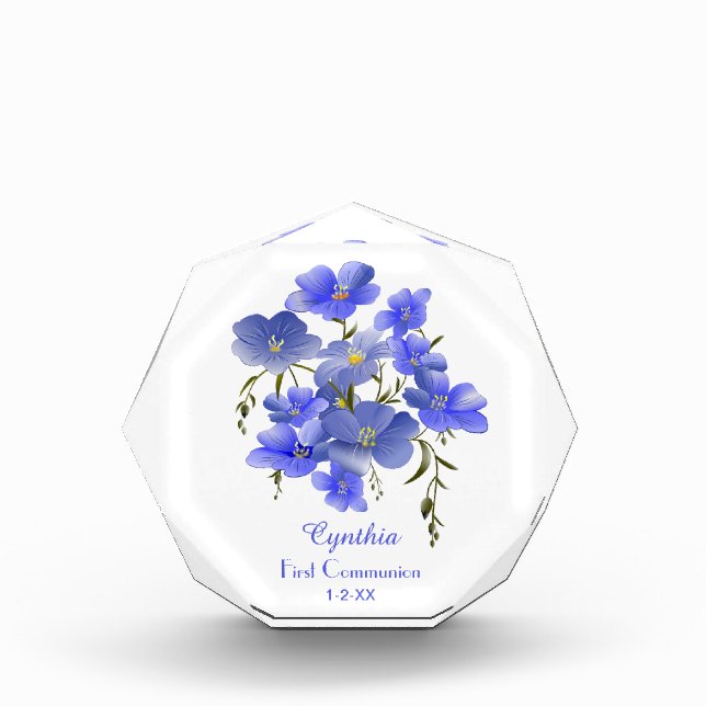 Bloque Para Fotos Primeras flores azules de la comunidad personaliza (Anverso)