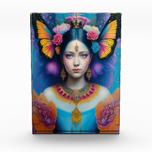Bloque Para Fotos Princesa mariposa con corona pequeña