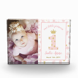 Bloque Para Fotos Princess Pink First Birday Keepsake