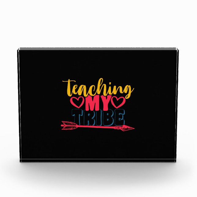 Bloque Para Fotos Profesora de Regalos | Enseñar mi tribu (Anverso)