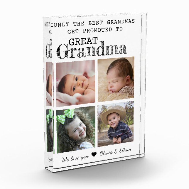 Bloque Para Fotos Promocionado A Great Grandma 4 Picture Collage Whi (Izquierda)