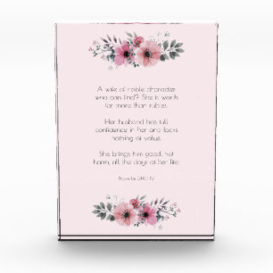 Bloque Para Fotos Proverbios 31 mujeres bíblicas versos con flores r