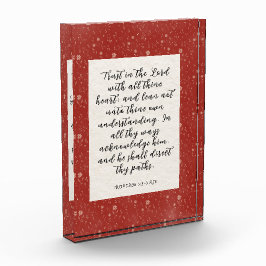 Bloque Para Fotos Proverbios 3:5-6 KJV Biblia Verse imagen