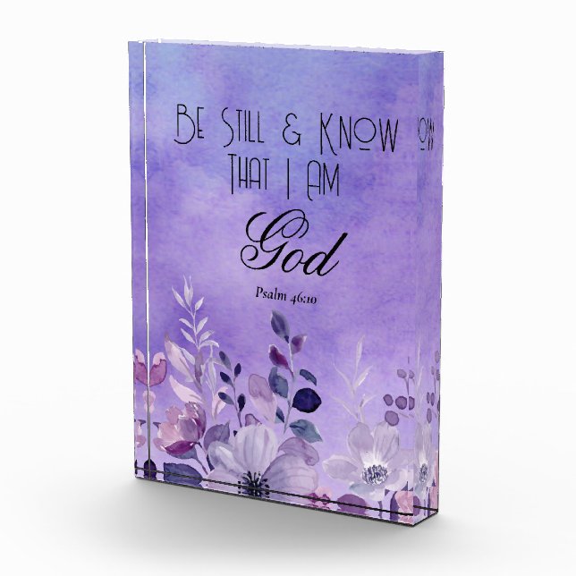 Bloque Para Fotos Psalm 46:10 Bible Verse (Derecha)