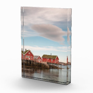 Bloque Para Fotos Pueblo Pesquero de Lofoten en Noruega