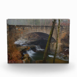 Bloque Para Fotos Puente de cascada de niebla