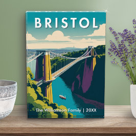Bloque Para Fotos Puente de Suspensión Clifton Bristol Personalizado