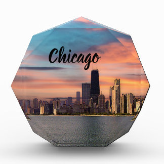 Bloque Para Fotos Puesta de sol sobre Chicago