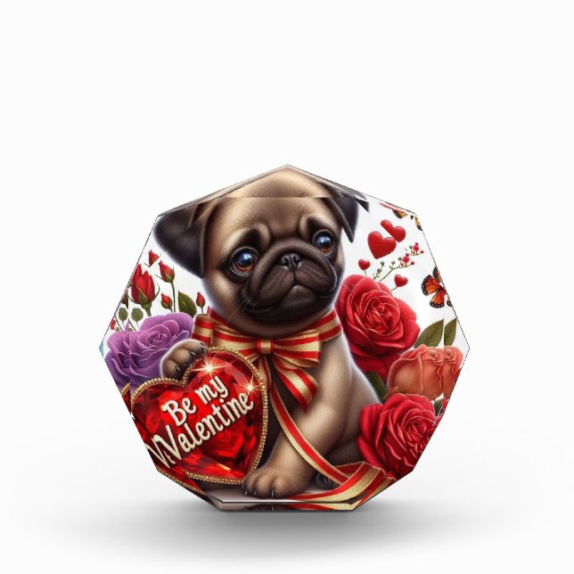 Bloque Para Fotos pug valentine (Anverso)