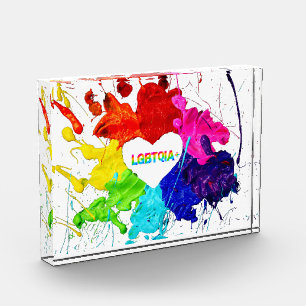 Bloque Para Fotos Rainbow Modern Stripe LGBT