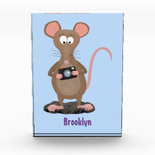 Bloque Para Fotos Rata divertida con ilustracion de personalizado de