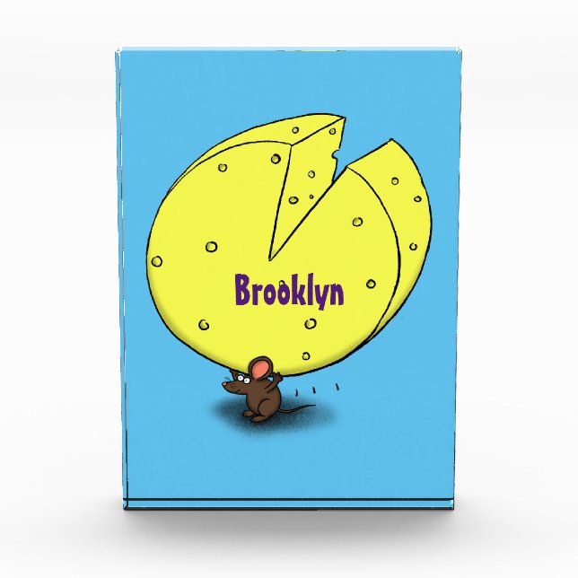 Bloque Para Fotos Ratón blanco con ilustracion personalizado de ques (Anverso)