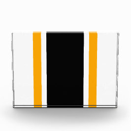 Bloque Para Fotos Rayas atléticas de Carreras Negra Amarilla Blanca 