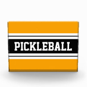 Bloque Para Fotos Rayas de Carreras Bol-Yellow Black PICKLEBALL
