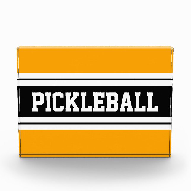 Bloque Para Fotos Rayas de Carreras Bol-Yellow Black PICKLEBALL (Anverso)