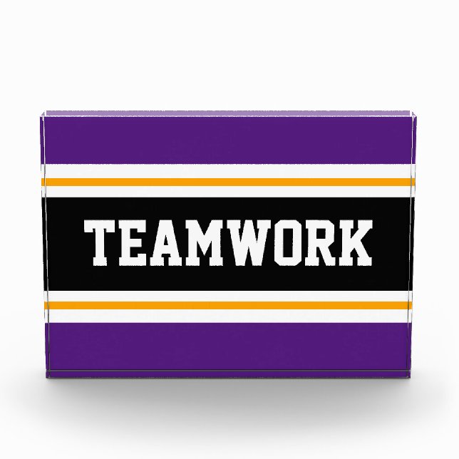Bloque Para Fotos Rayas de TEAMWORK blanco negro violeta atlética (Anverso)