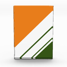 Bloque Para Fotos Rayas Deportivas Verde Bosque Naranja Blanco 