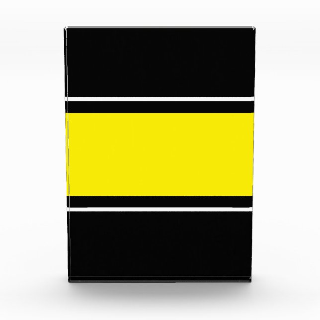 Bloque Para Fotos Rayas horizontales amarillas y negras muy vívidas (Anverso)