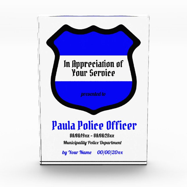 Bloque Para Fotos Reconocimiento del servicio Escudo de St. Michael (Anverso)