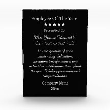 Reconocimiento Personalizado Empleado del Año