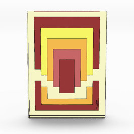 Bloque Para Fotos Rectángulo Resumen multicolor (estilo 70)