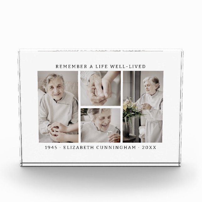 Bloque Para Fotos Recuerde Una Vida Moderna Sencilla 4 Collage (Anverso)