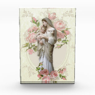 Bloque Para Fotos Recuerdo católico religioso del vintage del Virge