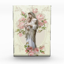 Recuerdo católico religioso del vintage del Virgen