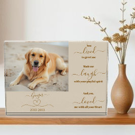 Bloque Para Fotos Recuerdo conmemorativo del perro-