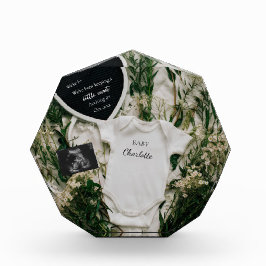 Bloque Para Fotos Recuerdo de anuncio de embarazo floral neutral
