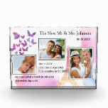 Bloque Para Fotos Recuerdo del viaje de Love Story de la novia y del<br><div class="desc">Recuerdo del viaje de Love Story de novia y del novio de 3 fotos.</div>